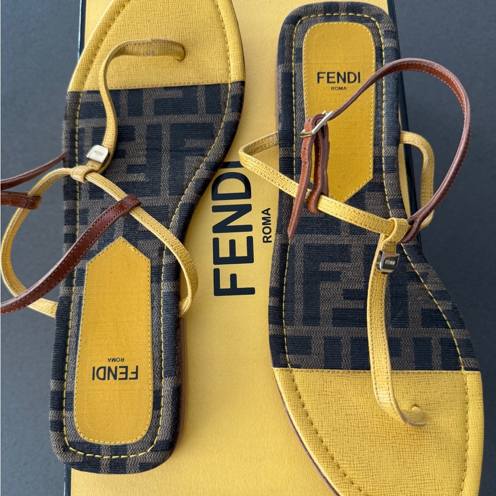 Fendi Yellow Shoe with Box